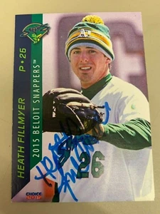 Heath Fillmyer 2015 Beloit Signed Team Card - Picture 1 of 1