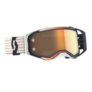 Gafas amplificador motocross SCOTT Prospect azul blanco - lente cromada dorada - Imagen 1 de 2