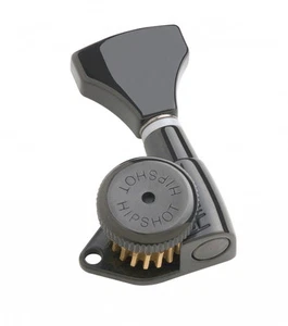 Hipshot Black Grip-Lock 19mm open gear Guitar Tuning Machines tuner treble side - Imagen 1 de 1