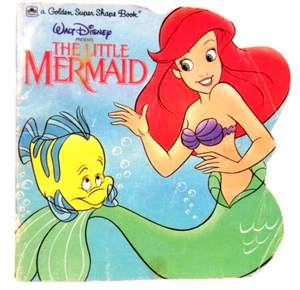 Walt Disney's The Little Mermaid A Golden Shape Book Golden Disney cartoon #mf - Picture 1 of 6