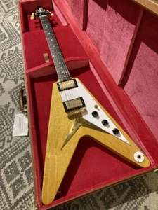 Gibson Custom Shop 1958 Korina Flying V Reissue Natural White Pickguard USA 2023 - Picture 1 of 11