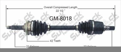 CV Drive Axle Shaft Fits Geo Metro Suzuki Swift 1995-01 Front D - Image 1 of 4