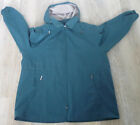 Gallery Woman Coat 1X Green Detachable Hood & lining zip pockets 52" chest