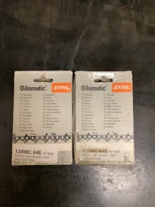 2 PK STIHL Oilomatic Chainsaw Chain 3660 005 0064 13RM 64 Brand New 12” 6.35mm - Picture 1 of 2
