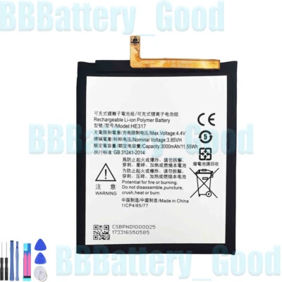 NUEVA BATERÍA HE317 para Nokia 6 N6 TA-1000 TA-1003 TA-1021 TA-1025 TA-1039 TA-1033 Foto 1 de 3