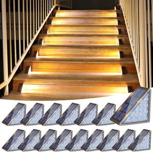 Solar Step Lights Outdoor Waterproof, LED Outdoor Stair Lights, Solar Step Light - Picture 1 of 6