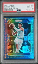2021 Prizm Basketball Lamelo Ball NBA 75th Anniversary Prizm PSA 10 Hornets