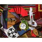 Diego Rivera, The Alarm Clock, 1914, Canvas Print, 11" x 14" + Border