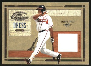 2004 Donruss Classics Dress Code Jersey #28 Andruw Jones /100