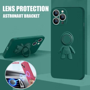 Case For iPhone 13 Pro Max 12 11 XR XS 8 7 Astronaut Magnetic Ring Holder Cover - Picture 1 of 28