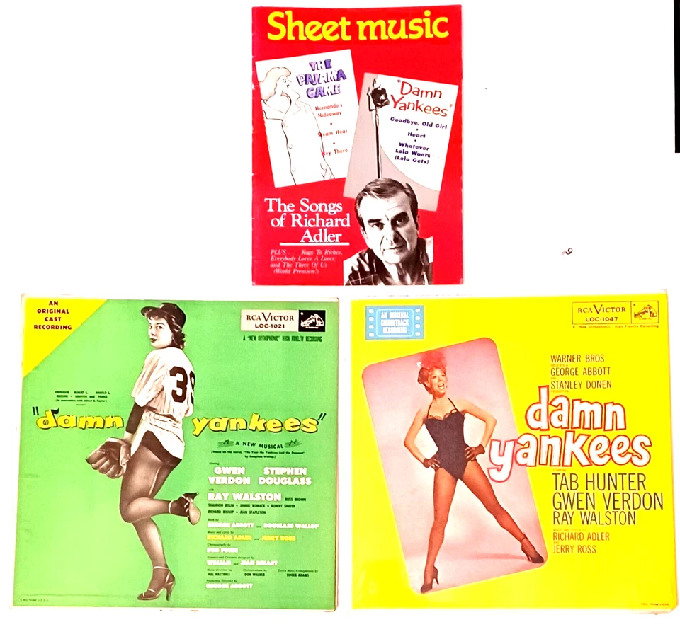 DAMN YANKEES -RCA - ORIG. CAST LP + LP SOUNDTRACK + SHEET MUSIC MAG - (2) LP LOT - Image 1 of 1