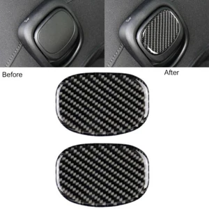 Cubierta adhesiva de manija de asiento interior de fibra de carbono 2 piezas apta para Mini Cooper F55 F56 - Imagen 1 de 10