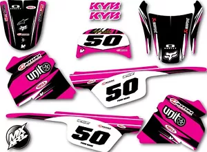 Custom Graphics Full Kit to Fit Yamaha PW 50 PINK DIGGER STYLE stickers Pee Wee - Picture 1 of 4