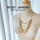 BETSEY JOHNSON/ Vampire Multi-Layer Gold Necklace