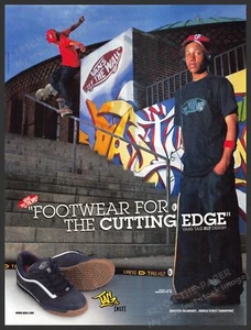 Vans Bastien Salabanzi 2000s Print Advertisement 2002 Skateboarder Tag XLT - Picture 1 of 1
