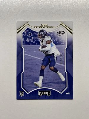 2021 Panini Playoff Football Dez Fitzpatrick Rookie /100 First Down 230 Titans - Image 1 of 2