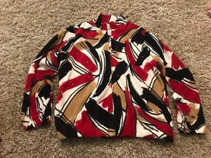 Alfred Dunner Zip Up Fleece Jacket Sweater Long Sleeve Womens Size Petite Small - Picture 1 of 1