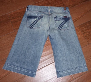 7 for All Mankind Distressed Bermuda Dojo Shorts Damengröße 26 genäht 7er - Bild 1 von 5