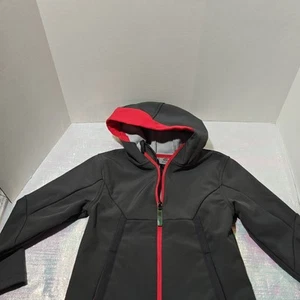Youth champion Jacket, gray, red, with hood, S (6-7), Lightweight Zip Front - Picture 1 of 13