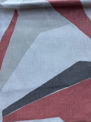 Remanente de tela de diseñador Kravet Thom Filicia Flock cinabrio EE. UU. 24"x24" Foto 1 de 3