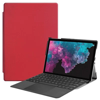 For Microsoft Surface Pro 4/5/6/7 PU Leather Stand Case Folio Shockproof Cover - Image 1 of 4