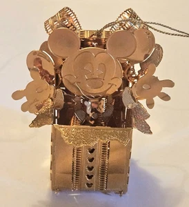 Danbury Mint Disney Oro Mickey Mouse Regalo Navidad Adornos Colección 3” - Imagen 1 de 5