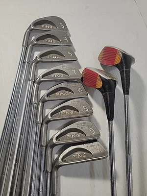 Juego de Hierro Ping Karsten II 3-W Punto Negro Tacón Puntera Acero para Zurdos LH 3 4 Maderas Foto 1 de 4