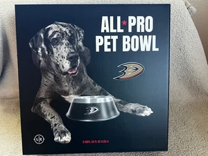 Anaheim Ducks NHL Littlearth All Pro Pet Bowl Large Stainless Steel - Picture 1 of 5