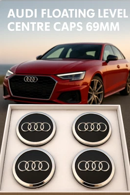 AUDI Q8 Floating Level Centre Caps 69mm Set of 4 - Image 1 of 3