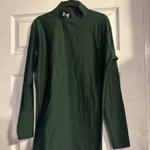 UNDER ARMOUR Cold Gear Shirt Size YOUTH L YLG Fitted Long Sleeve Mock Base Layer - Picture 1 of 5