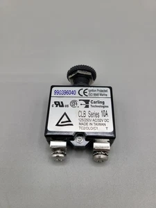Blue Sea 2132 CLB Interruptor de botón pulsador 10 Amp Terminal de tornillo de reinicio 10A - Imagen 1 de 3