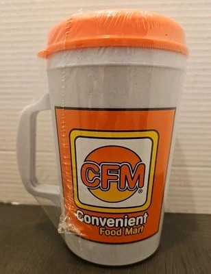 Conveniente taza de viaje Food Mart 32 OZ CFM termo aislada nueva sellada Foto 1 de 4