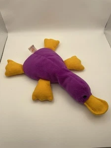 Ty Beanie Babies Púrpura Ornitorrinco Patti Sin Etiqueta Colgante Primera Generación Etiqueta Tush - Imagen 1 de 10