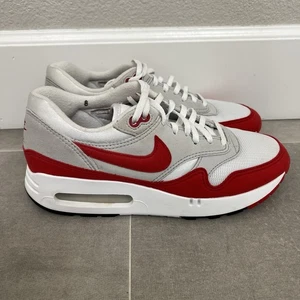 Nike Air Max 1 '86 OG Womens 8 White Red Athletic Sneaker Shoes DO9844-100 - Picture 1 of 7