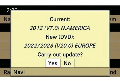 Mercedes Comand NTG 4,5 / 4,7 Navigation Kartenupdate + Lizenzcode V20 2022 2023 - Bild 1 von 2
