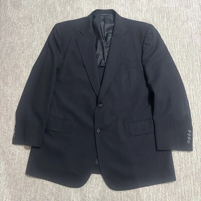 Brooks Brothers Brookscool Men’s Black Pinstripe Wool Blend Blazer Size 44R - Image 1 of 4