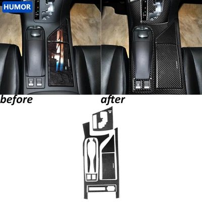 8 peças console de fibra de carbono real acabamento de painel de câmbio de marchas para Lexus RX350 RX450h 10-15 - Imagem 1 de 4