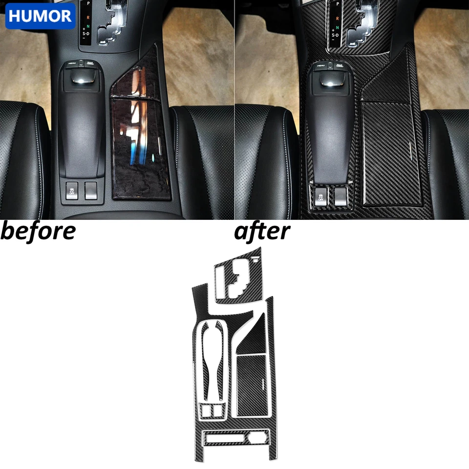 Panel de cambio de marchas consola fibra de carbono real 8 piezas moldura para Lexus RX350 RX450h 10-15 Foto 1 de 4