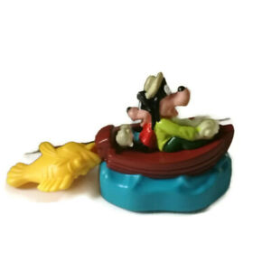 Burger king Goofy in boat working toy pull string toy Loose 