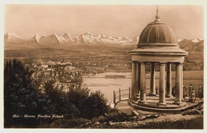 Schweiz Biel Pavillon Felseck Vintage RPPC B146 - Bild 1 von 2