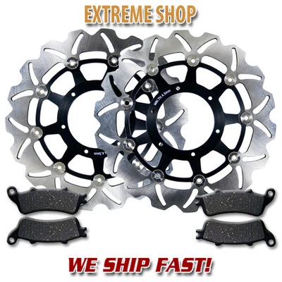 Honda Front Hi Quality Stainless Steel Brake Disc Rotor+Pads VTX1800 (2002-2011) - Image 1 of 2