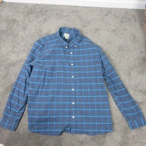 LL Bean Shirt Mens XXXL 3Xl Blue Checkered Outdoors Hunter Fitted - Picture 1 of 11