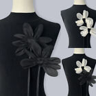 2Pcs Organza Flower Sweater Dress Decor Applique Cloth Fabric Collar Jewelry
