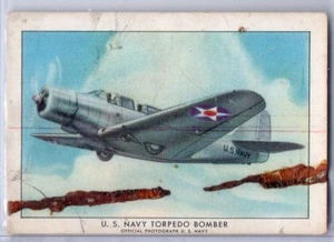 US Navy Torpedo Bomber 1940 Wings Cigarettes Modern American Airplanes #19 - Picture 1 of 1