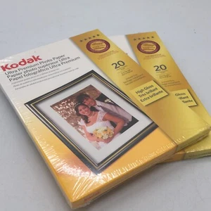 NEW KODAK ULTIMA 4"x6" Sheets High Gloss Picture Paper Photo 20-Pack 2 packs - Picture 1 of 5
