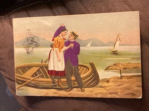 Romantic Loving couple getting off boat - Picture 1 of 2