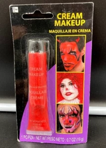 Disfraz de Halloween crema maquillaje rojo sin usar, en paquete - Imagen 1 de 2