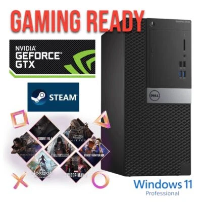 GAMING Dell i7 Desktop Computer PC RX550 up to 32GB RAM 2TB SSD WIN11 WIFI - Image 1 of 4