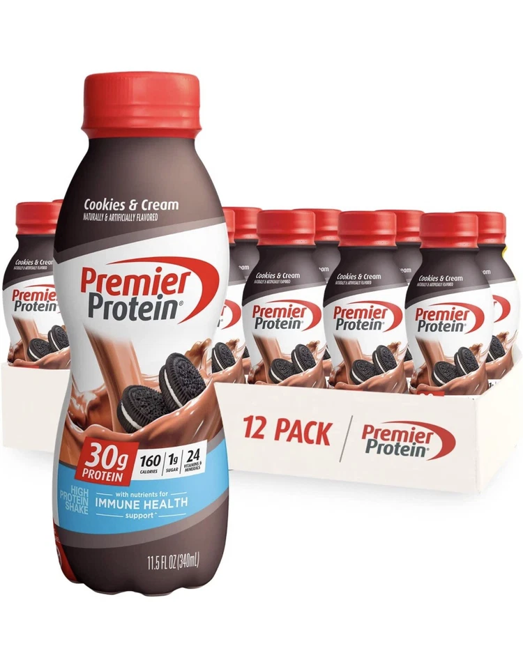 Batido de proteínas Premier 30 g vitaminas proteicas (paquete de 12) galletas y crema Foto 1 de 1
