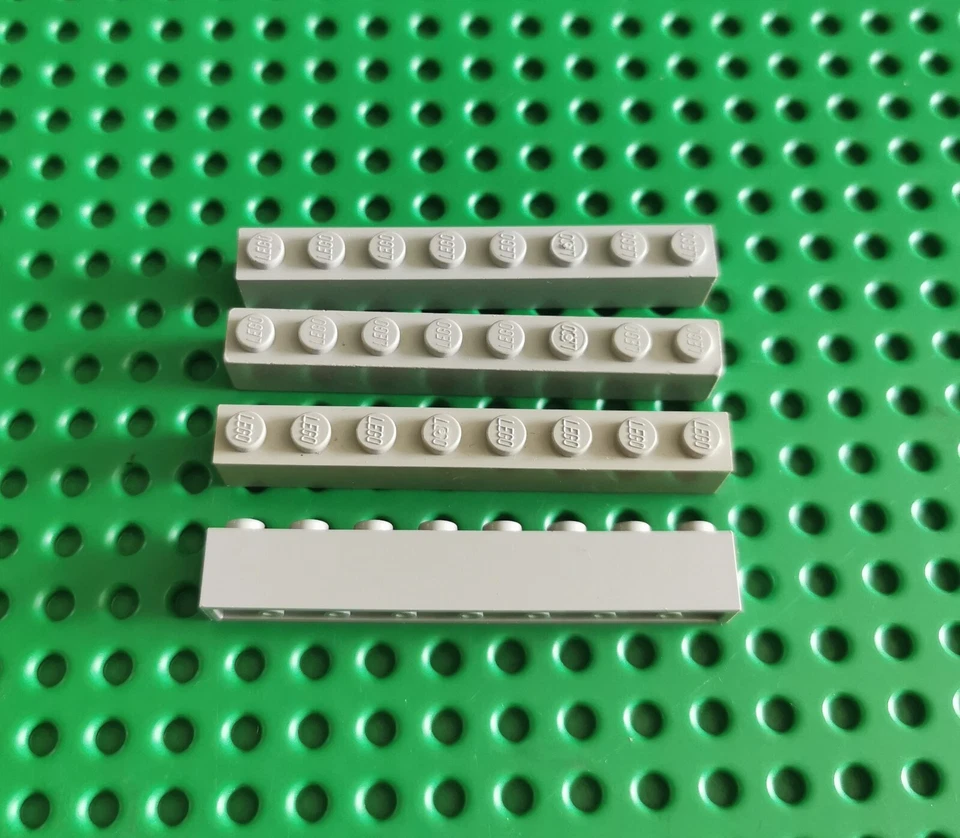 LEGO Basic Baustein Grundstein Basisstein 1x8 alt hellgrau 4x gray Brick 3008 R1 - Bild 1 von 1